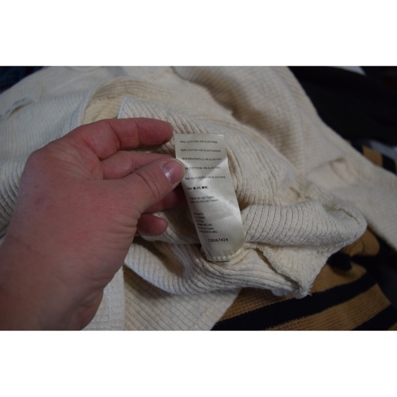 Free People Lupine Tee Wrap Top XS Cream Textured Ribbed Revolve Long Sleeve - Picture 6 of 6